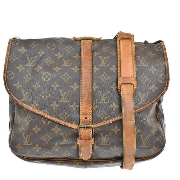 LOUIS VUITTON Saumur 35 Shoulder Bag Monogram Leather BN France - Picture 1 of 16